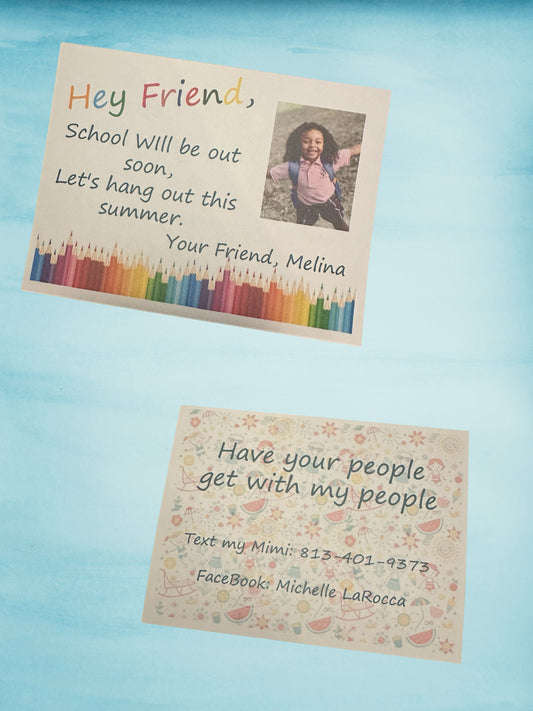 Personalized Playdate Cards - Printed & Digital Options